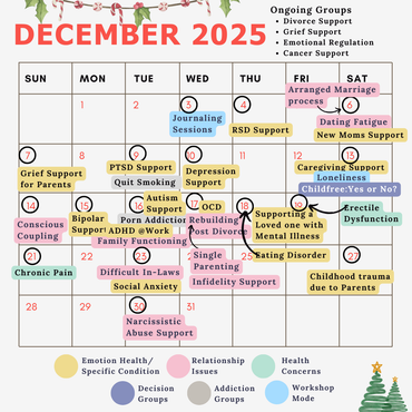 December is Full 🌲 Check out all groups starting in Dec 2025.