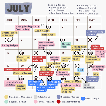 July 2026 is a mix of some of our most popular groups as well as new ones!