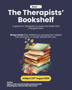 Free Therapist Meet-up: The Therapist's Bookshelf on Aug 29th